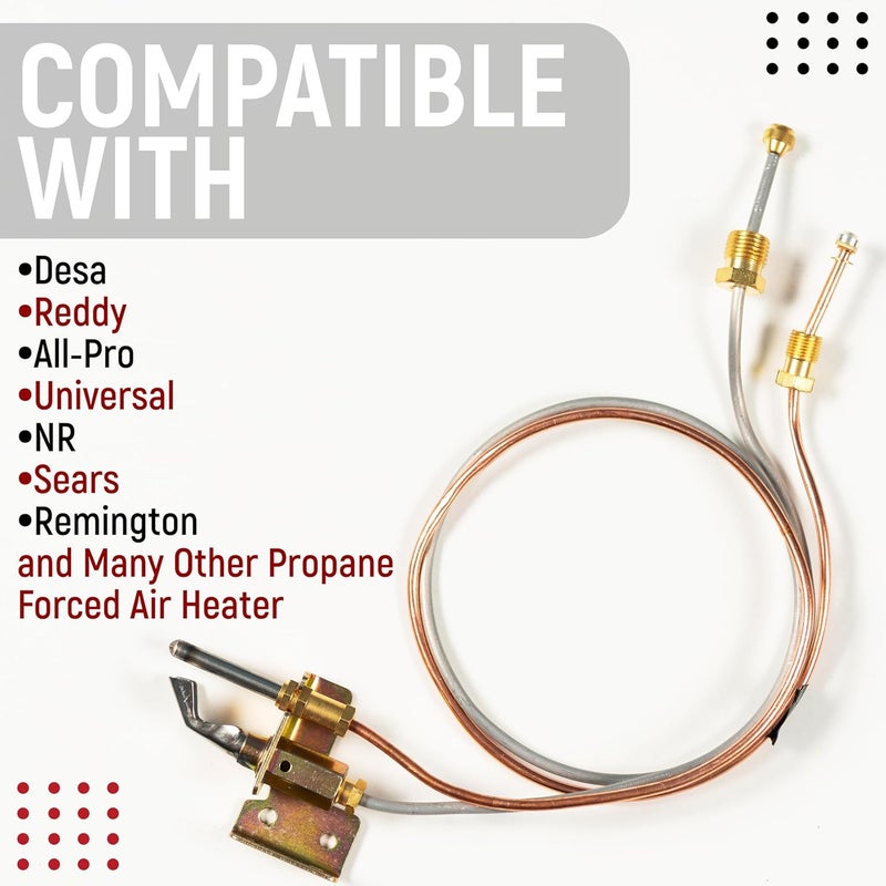 Granatan Water Heater Pilot Assembly, 24'' Pilot Thermocouple for Gas Water Heaters, Fits Desa, NR, Sears, Remington, Reddy, All-Pro, Universal - Image 4